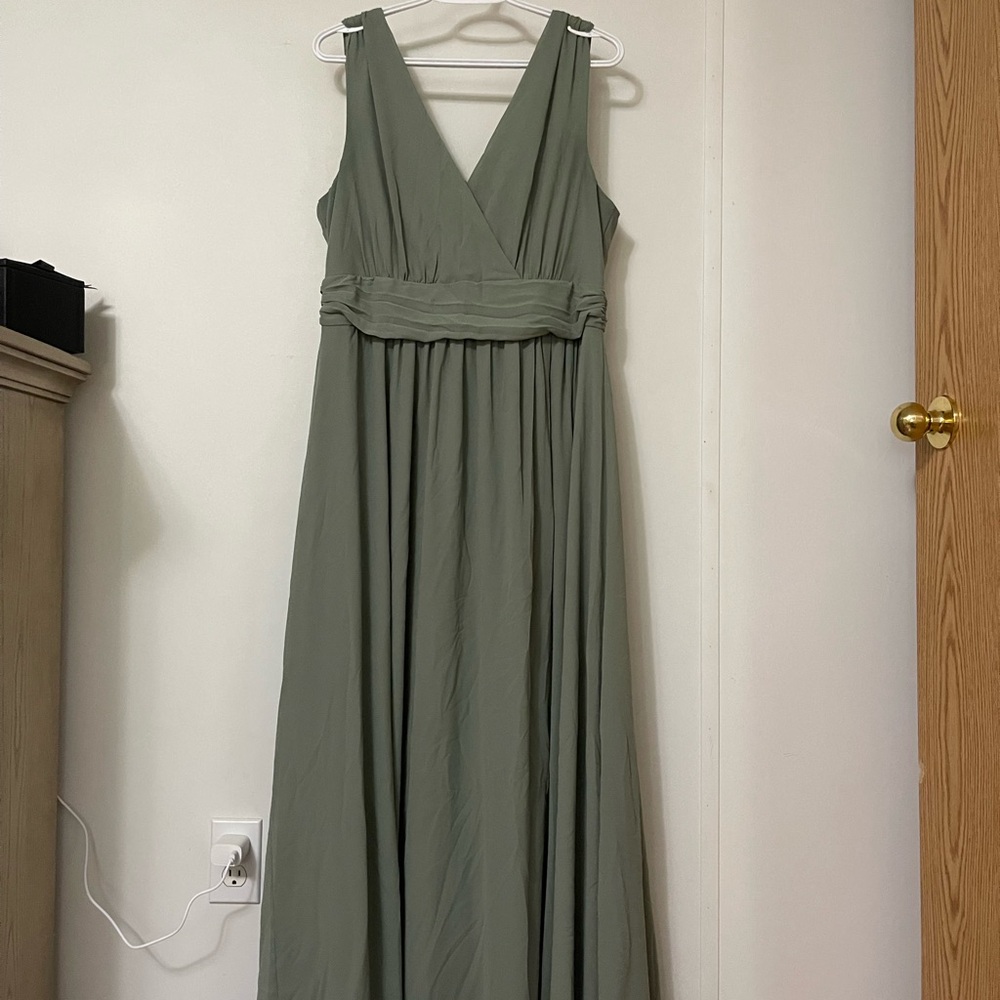 Sage green bridesmaid dress